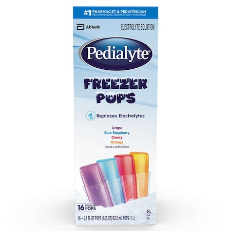 Pedialyte Assorted Freezer Pops 33.6 fl. oz., PK64 PK64 62605